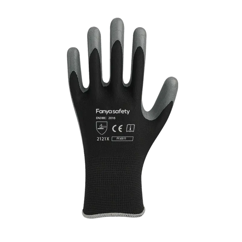13G polyester with anti slip foam latex coating